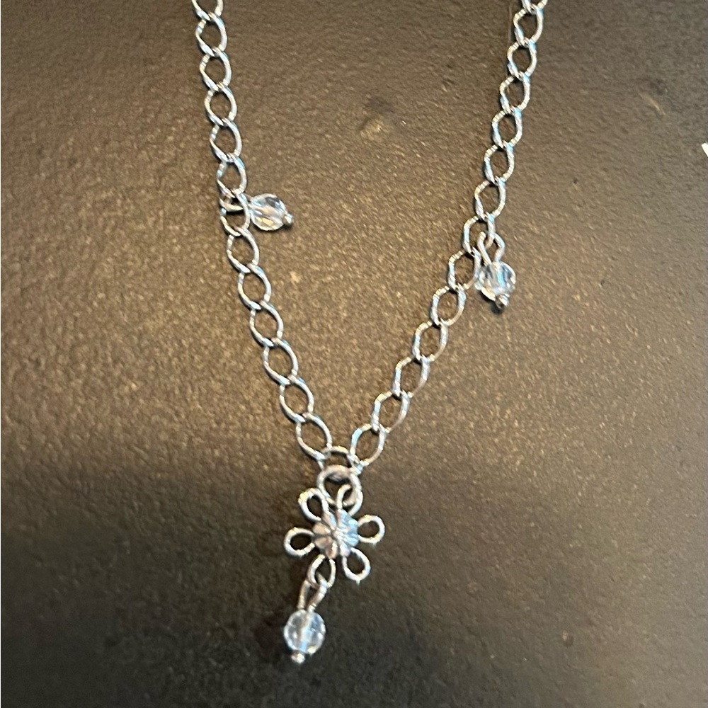 Silpada Silver Anklet with Crystal Accents
